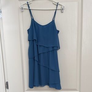 H&M Asymmetrical Layered Dress in Blue